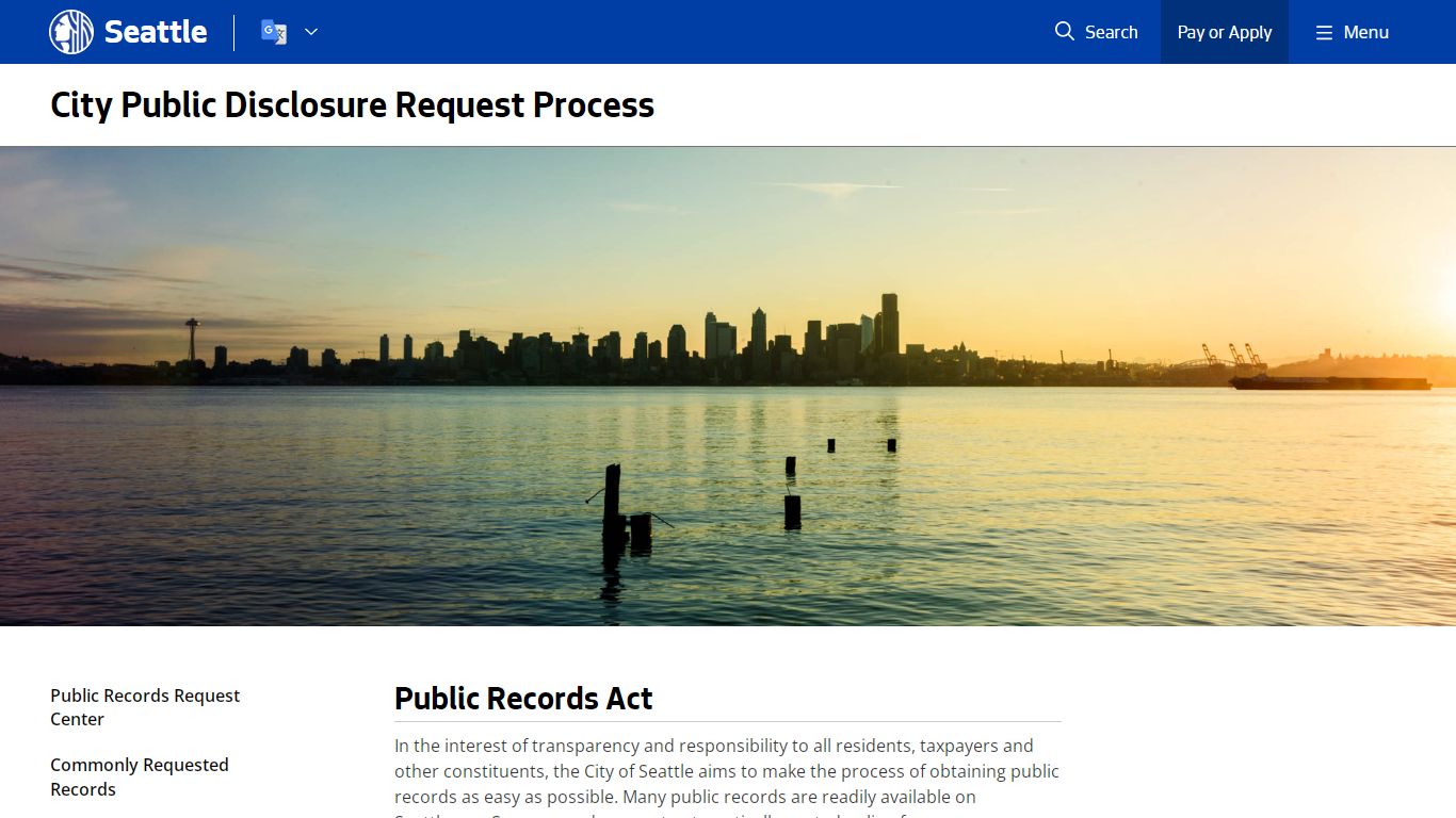 City Public Disclosure Request Process - Public Records ...