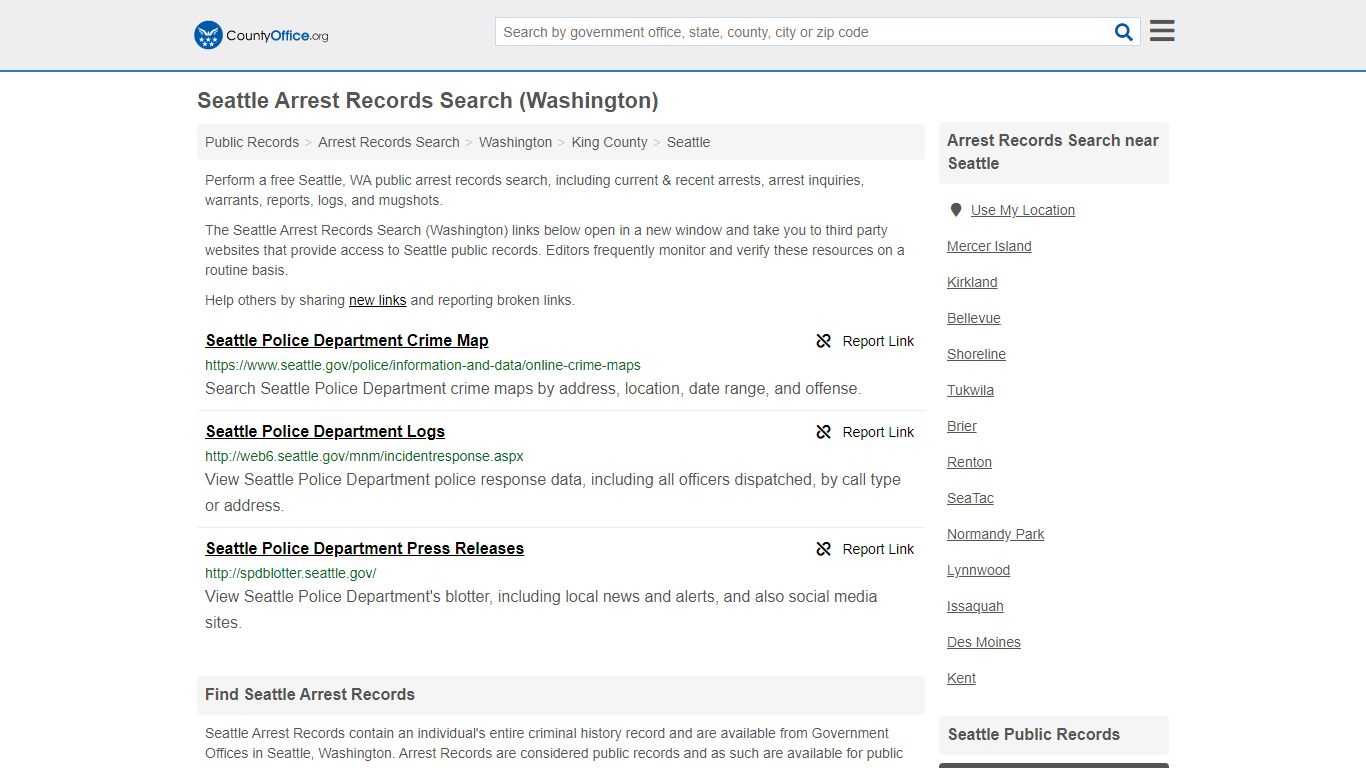 Arrest Records Search - Seattle, WA (Arrests & Mugshots)